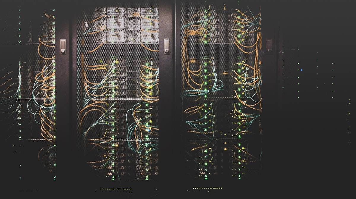 Developer reviewing live terminal output and automation logs on a dark monitor